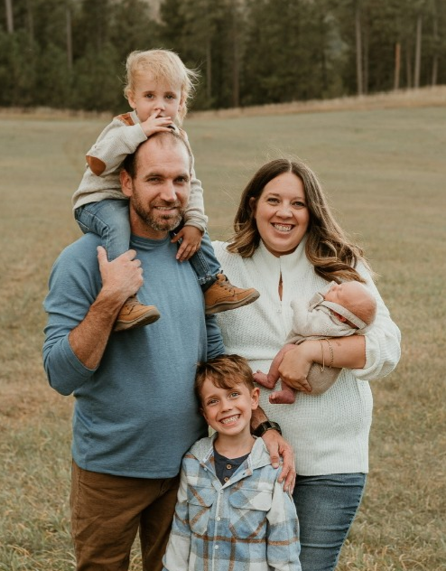 Tyler Sanford with his family